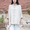 Plus Size Summer 2024 New Women Bat T-Shirt Solid Buttons Linen Blouse Tops Linen Shirt Loose Retro New Tees Purple