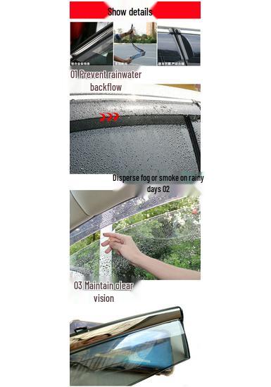 Bright Strip Window Visors & Rain Guards with Thickened Deflector for BYD DENZA N7 '23 Model