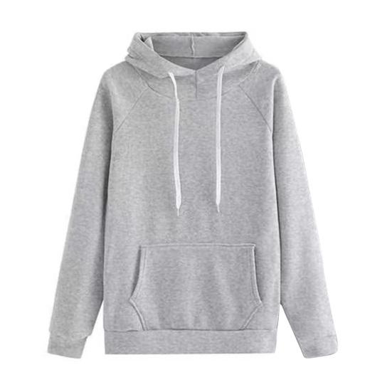 2 Pcs/Set Women Hoodie Pants Suit Solid Color Plush Long Sleeves Thick Top Elastic Waist Ankle-banded Trousers Sport Fitness