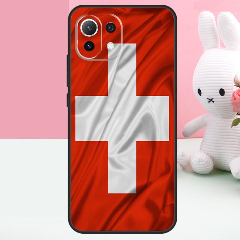 Швейцария Швейцарский флаг Чехол для Xiaomi 14 15 Ultra 15T 13T 14T 17 Pro Max POCO F8 Ultra X7 X5 X6 Pro F5 F6 F7 Funda