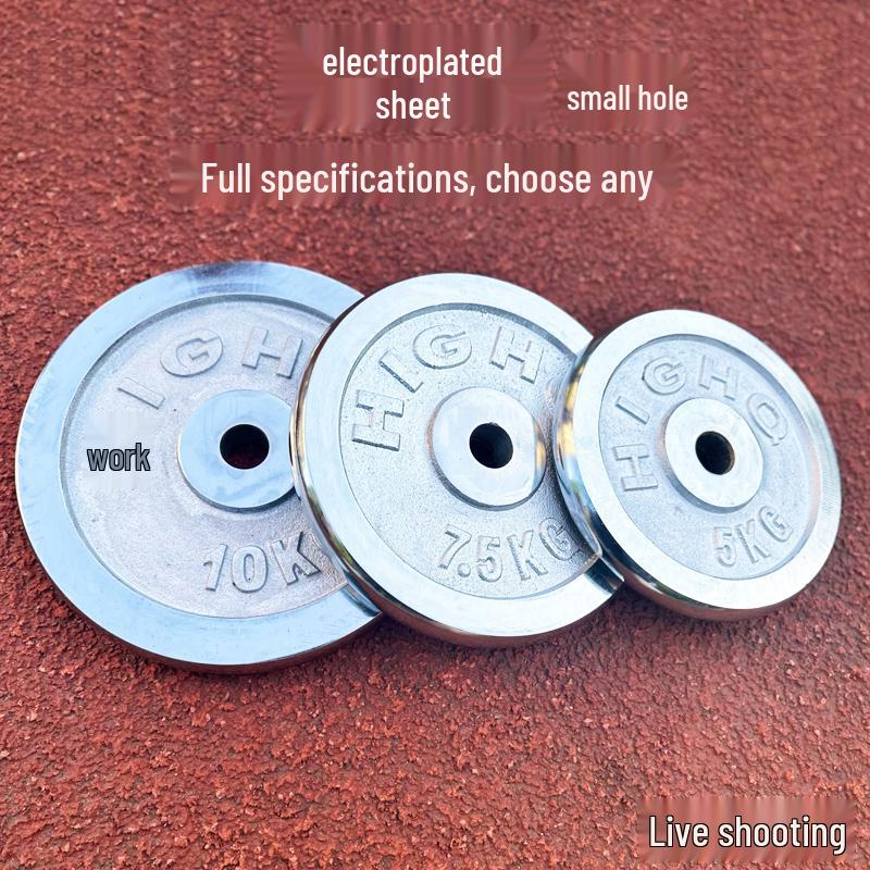 Cast Iron Dumbbell & Barbell Plates - Small Hole Weight Plates for Home Fitness