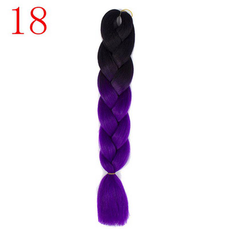 Ombre Hair Jumbo Braids Волосы Синтетические наращивания волос для женщин Розовый Красный Синий 102 Доступных цвета