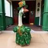 Юшэн ул.. Наряд гуся на День святого Патрика Ирландский трилистник Одежда для гуся на крыльцо Подходит для 23-дюймовой статуи гуся из цемента и пластика для улицы, патио, лужайки, двора, сада