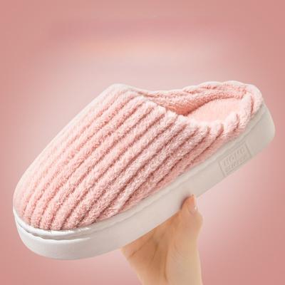 Новые хлопковые тапочки для мужчин на осень и зиму, теплые и толстые подошвы, хлопковая обувь для женщин, нескользящая, для дома, пара, плюш