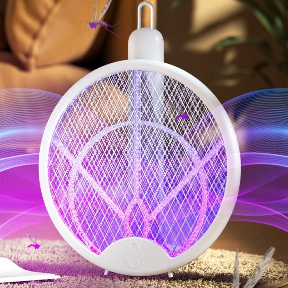 Handheld Foldable Mosquito Killler USB Charging Fly Swatter Electric Mosquito Killler  Bedroom