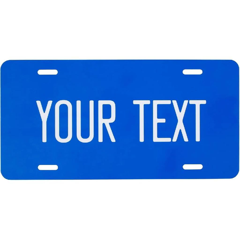 Custom License Plate for Front of Car Personalized Aluminum Car Tags 6 X 12 Inch Universal Fit Car Plate Metal Sign Wall Decor