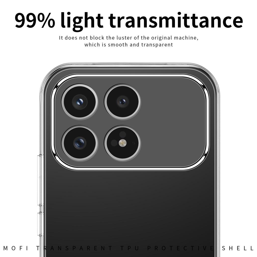 For Xiaomi Poco F8 Pro/Redmi K90 5G Clear Phone Case MOFI Ultra-Thin TPU Phone Back Cover