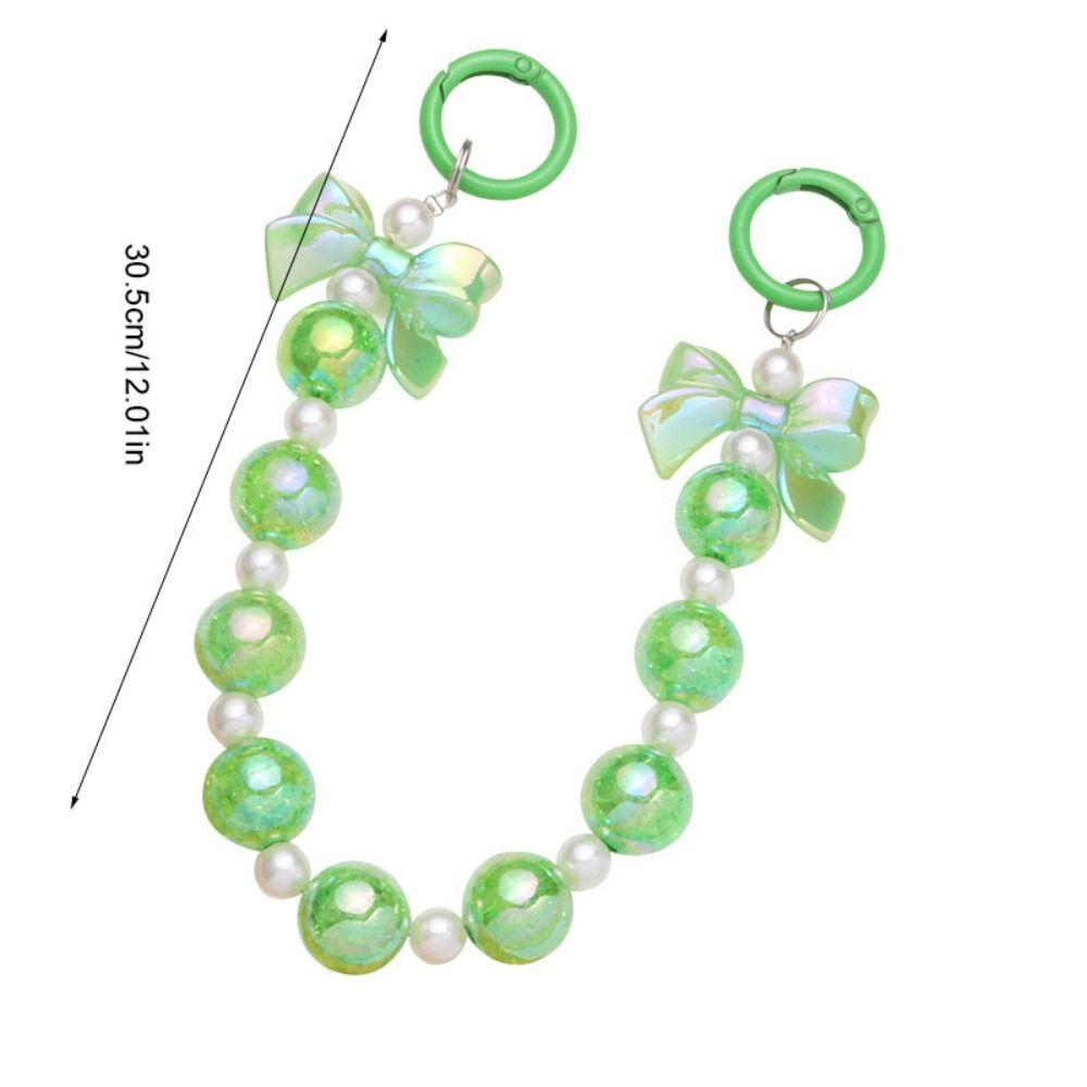 Подвеска на шнурке с бантом, из бисера, для сумки, разноцветный бантик, ремешок для телефона, подвеска для сумки из бисера, для девочек