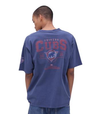 Мужская футболка Avirex MLB Tokyo Series Cubs, с коротким рукавом, размер XL (120), Темно-синий, 783-5134059