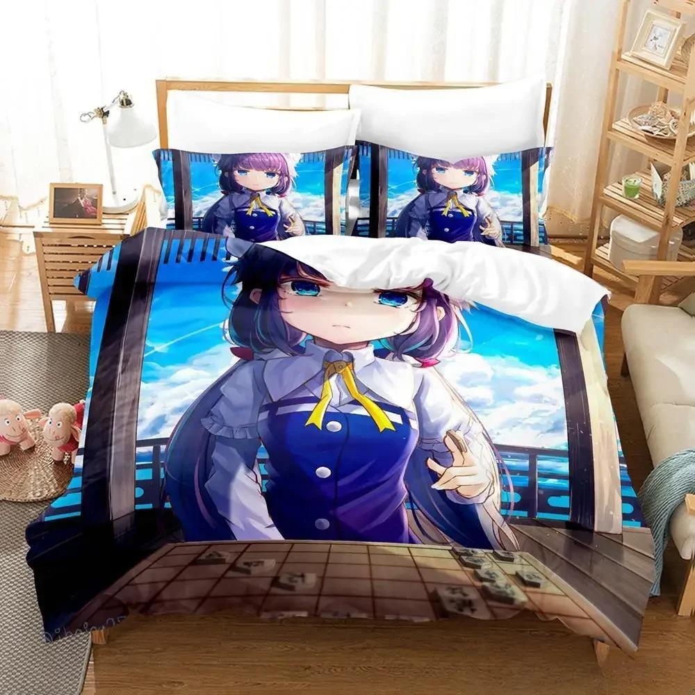 3D Anime The Ryuo's Work Is Never Done! Bedding Set Single Twin Full Queen King Size Bed Set Adult Kid Bedroom Duvet Cover Sets