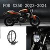 MAORANG FOR X350 X350 2023-2024 Headlight Guard Motorcycle Change Retro Head Guard Net Headlight Shade Accessories Bracket X350 Motorcycle Accessories