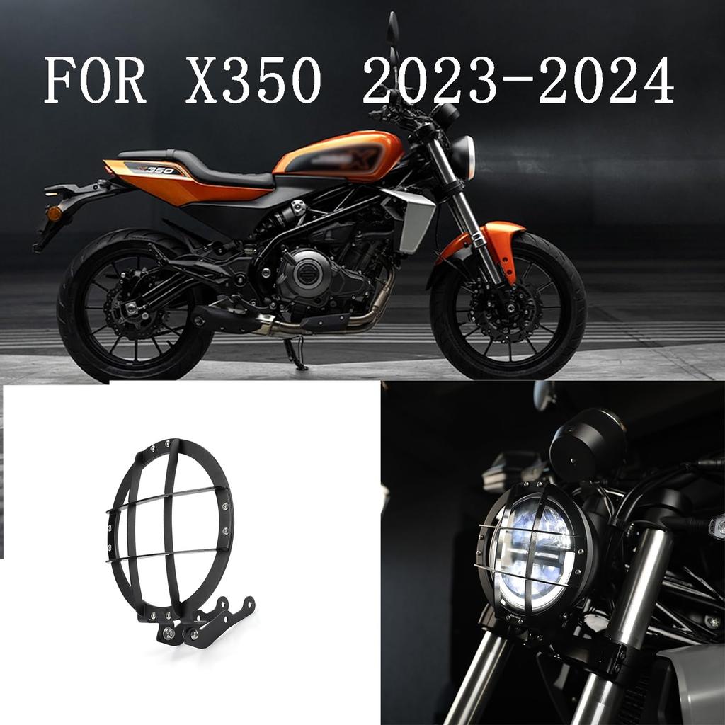 MAORANG FOR X350 X350 2023-2024 Headlight Guard Motorcycle Change Retro Head Guard Net Headlight Shade Accessories Bracket X350 Motorcycle Accessories