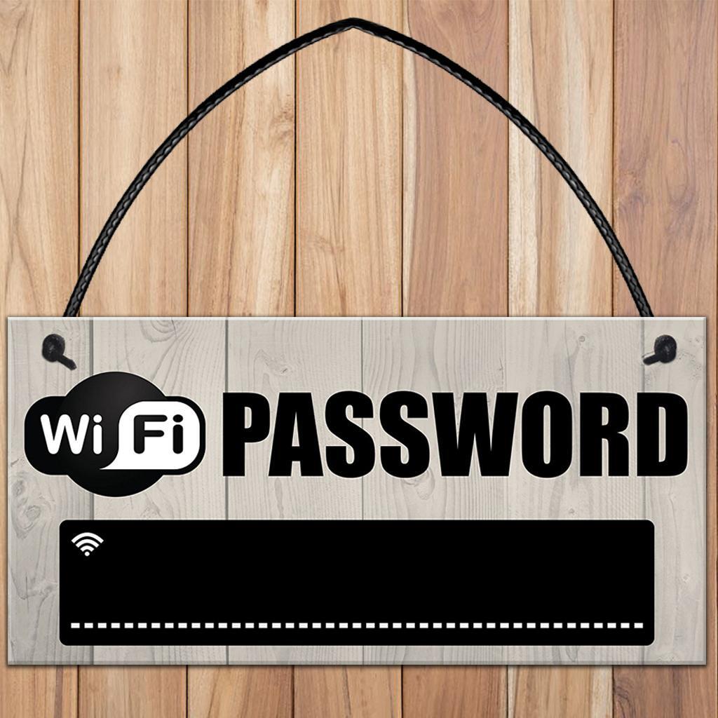 Vintage-inspired Wooden Wifi Password Hanging Sign Plaque Chalkboard for Home Hotel Look 20x10cm