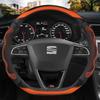 Car Steering Wheel Cover Microfiber Leather 38cm Non-Slip For Seat Tarraco Arona Ateca Ibiza Toledo Mii Leon Arosa Exeo ST FR