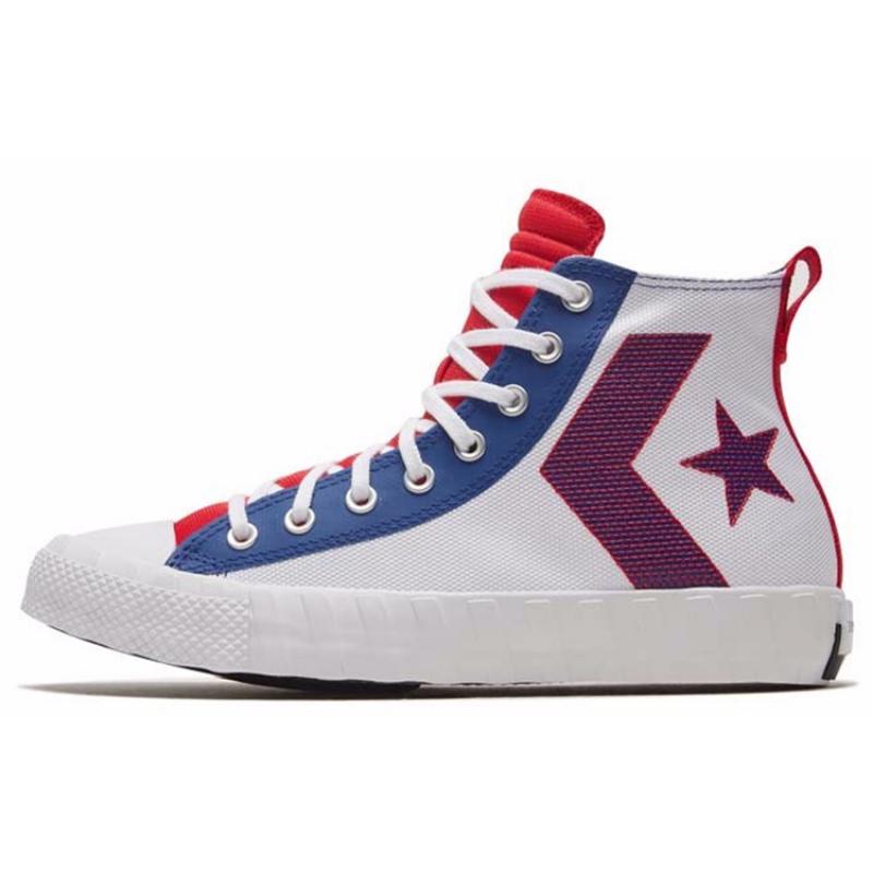 Converse UNT1TL3D Trendy Comfortable High Top Espadrilles Unisex White, Blue and Red