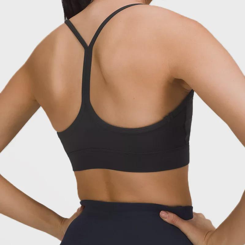 Спортивный бюстгальтер LULU Nude Y-Back — чистый цвет, в стиле жилета для занятий фитнесом и йогой на открытом воздухе