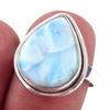 Кольцо в подарок из стерлингового серебра 925 пробы с драгоценным камнем из натурального ларимара Natural Republic S.8 E6j88
