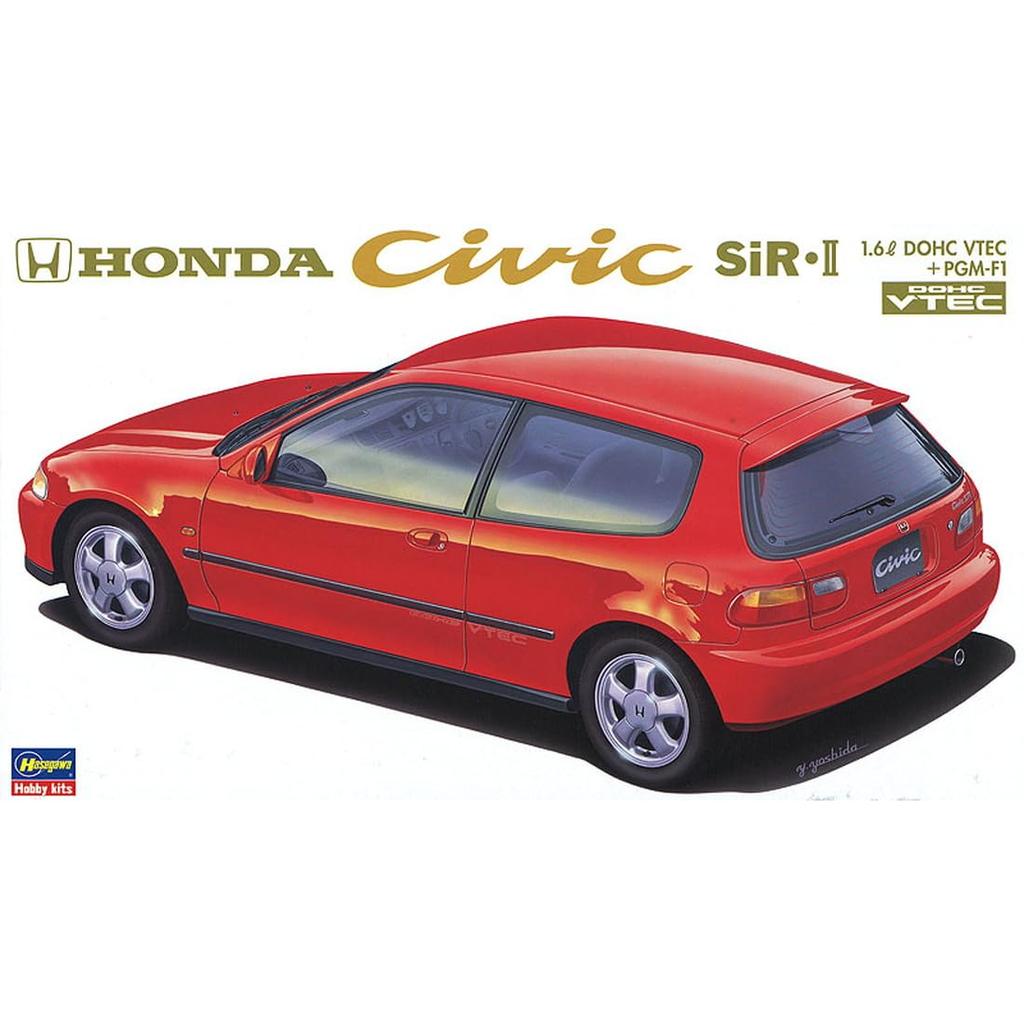 Hasegawa 1/24 Honda Civic SiRII CD6 Пластиковая модель для автолюбителей