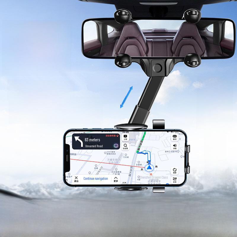 2022 Многофункциональный держатель для телефона на зеркало заднего вида автомобиля с обзором на 360° и навигацией дополненной реальности