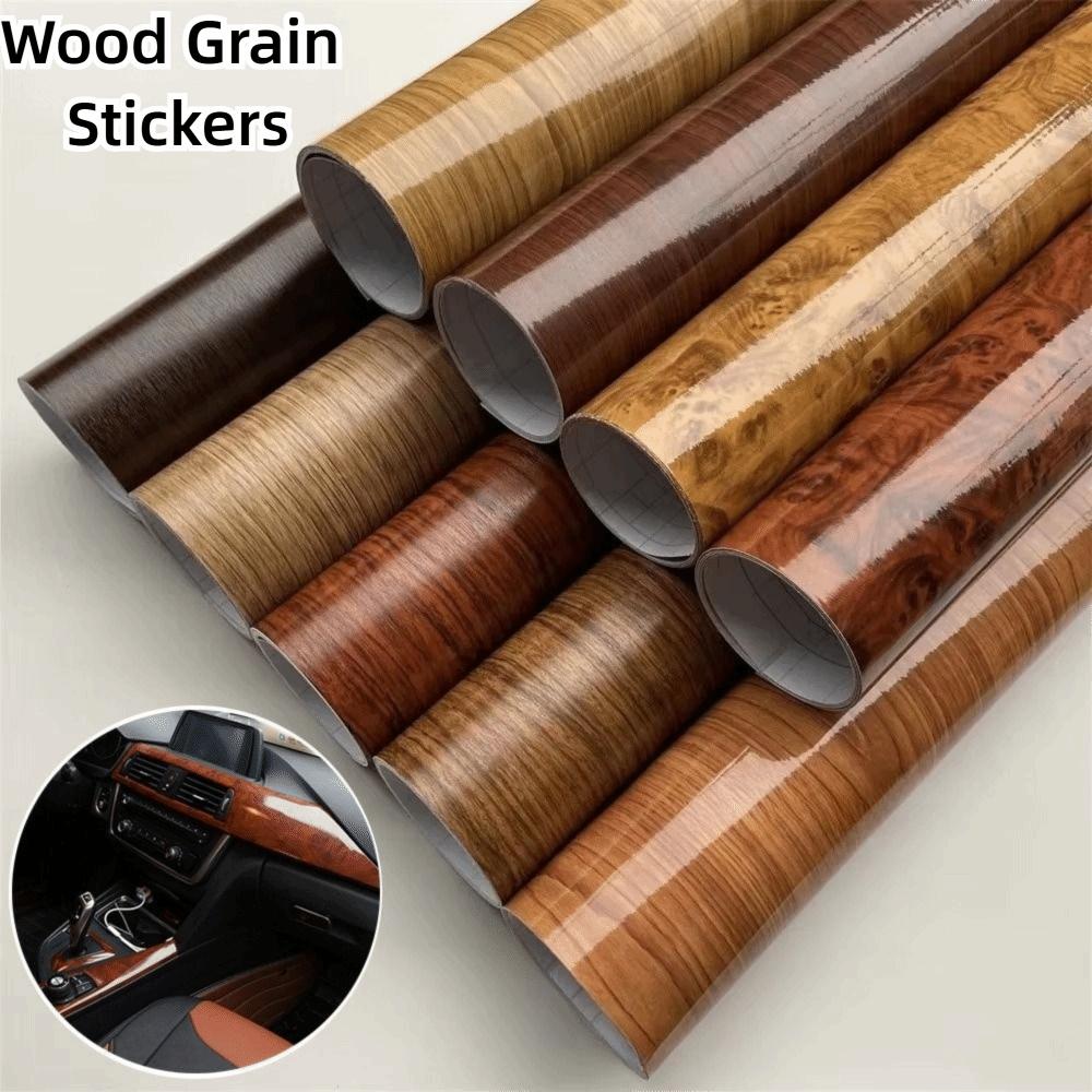 Винтажные наклейки с текстурой дерева, без пузырьков, самоклеящаяся пленка для автомобиля, декоративная бумага для салона автомобиля, дом