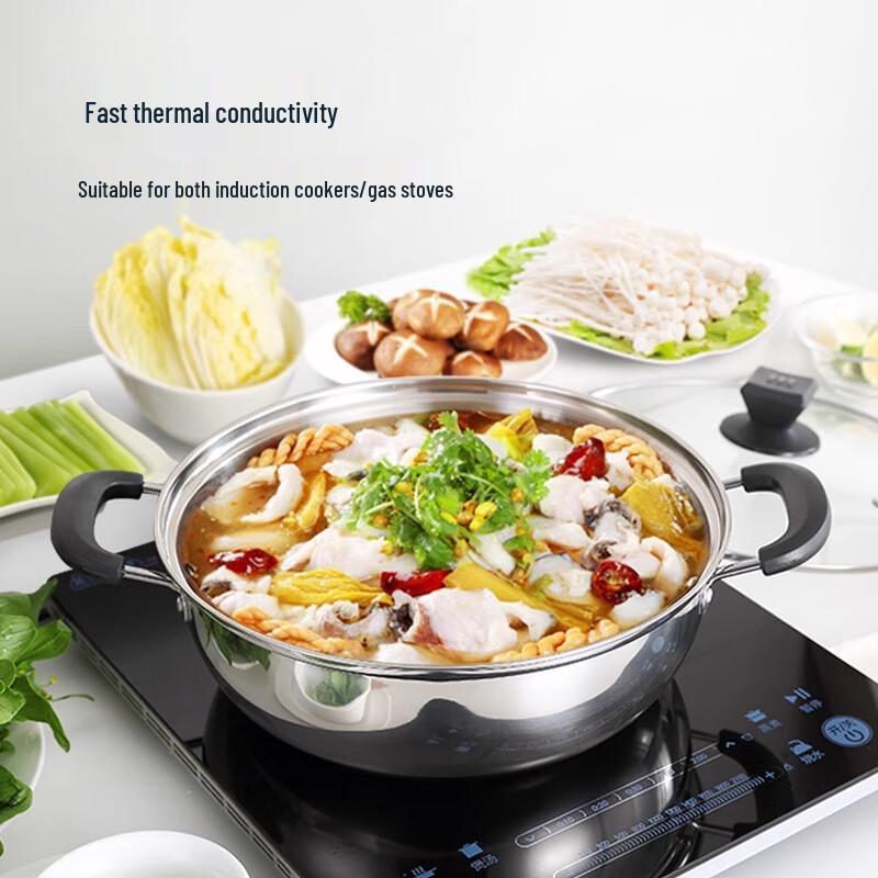 Многоцелевая кастрюля FATTBAO из утолщенной нержавеющей стали
