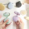 4Pcs Mini Folding Air Bag Comb Dual Use Pocket Hair Brush Makeup Mirror with Comb  Girl Women