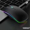 Беспроводная Bluetooth-мышь для компьютера, ПК, ноутбука, iPad, планшета с RGB-подсветкой, эргономичная, перезаряжаемая, USB-мышь