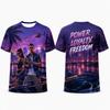 Футболка унисекс Vice City Retro Synthwave с двусторонней печатью, спортивная футболка с пальмой Майами, дышащая сетка, быстросохнущая, уличная одежда