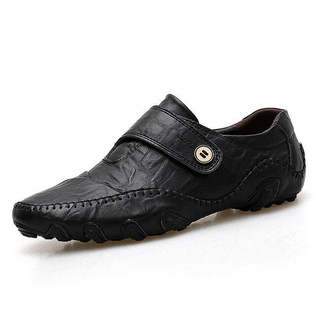 Мужская повседневная обувь, брендовая мужская обувь из натуральной кожи, мужские лоферы, мокасины, мужские туфли без шнуровки на плоской подошве, мужская обувь для вождения