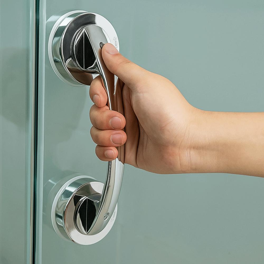 No Punch Shower Grab Bars 7.7 Inch Suction Grip Bar Safety Bars Suction Grab Bar Handicap