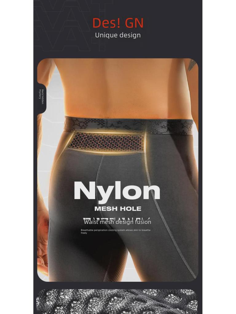 Men's Breathable Mesh Leggings - Lightweight, Warm Underwear for Spring, Autumn, and Winter