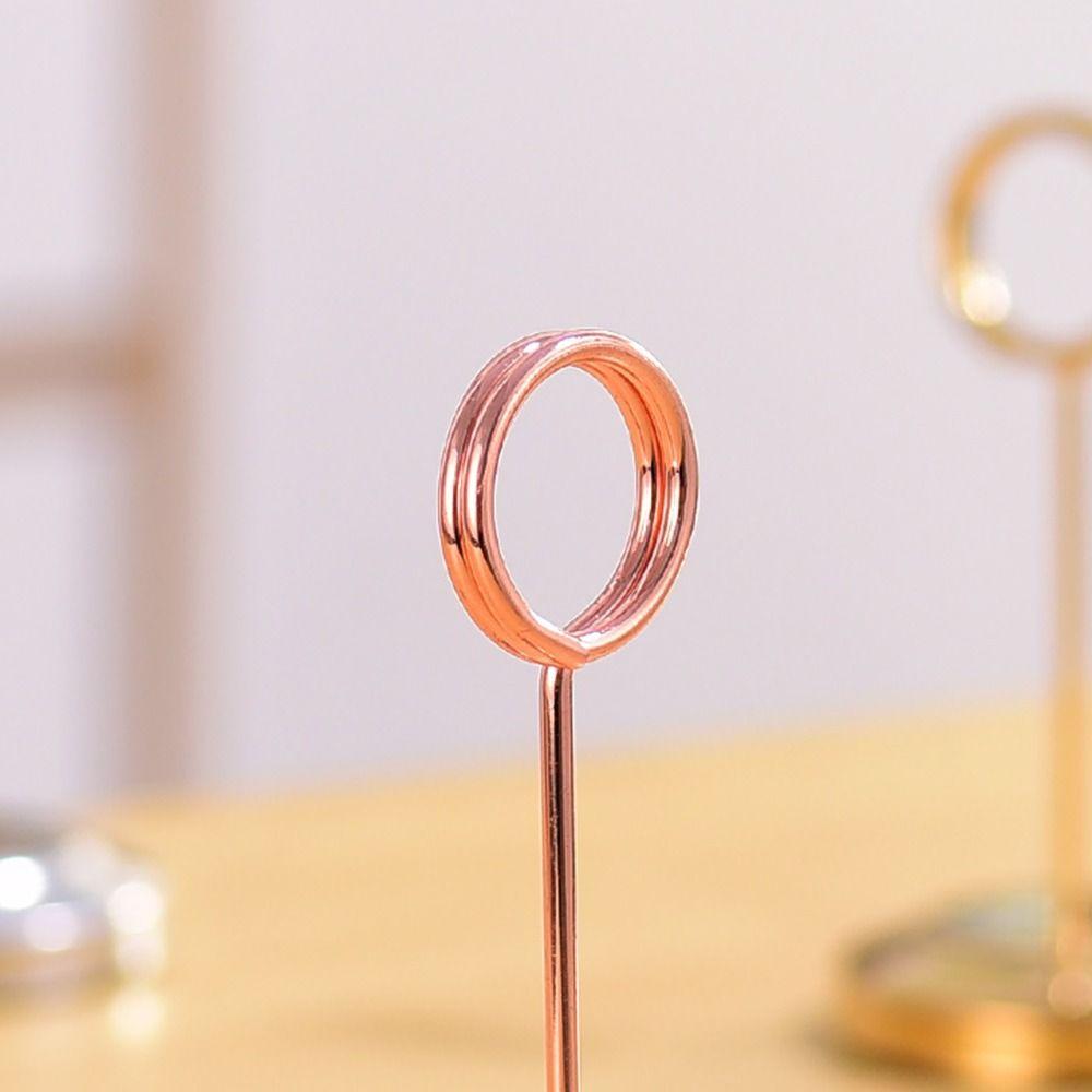 Stainless Steel Table Number Holder Round Card Holder New Paper Stand