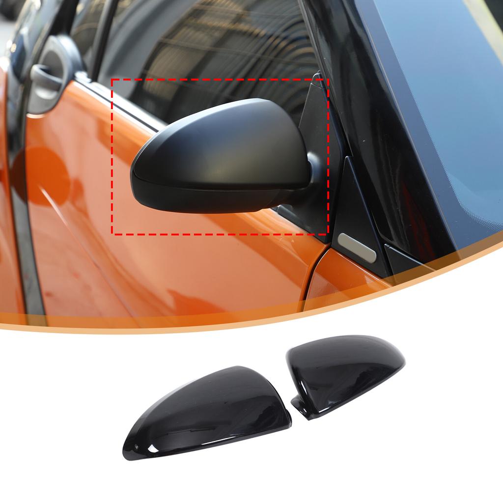 Glossy Black Exterior Side Rear Mirror Trim For Benz Smart Fortwo 451 09-15