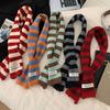 Long Striped Scarves Spice Girl Style Neck Warmer Korean Style Wool Blend Scarf  Women