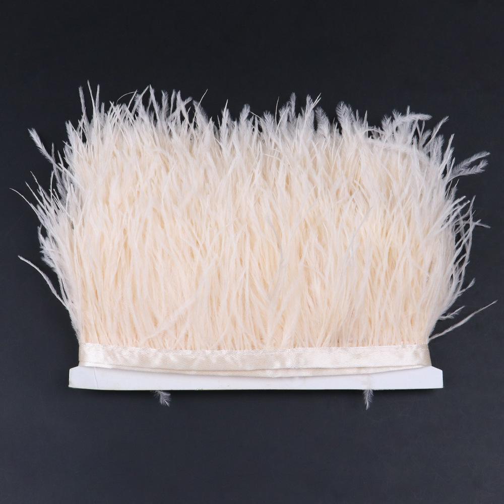 Край страусиных перьев 6-8 см, декоративные свадебные аксессуары, край вечернего платья 