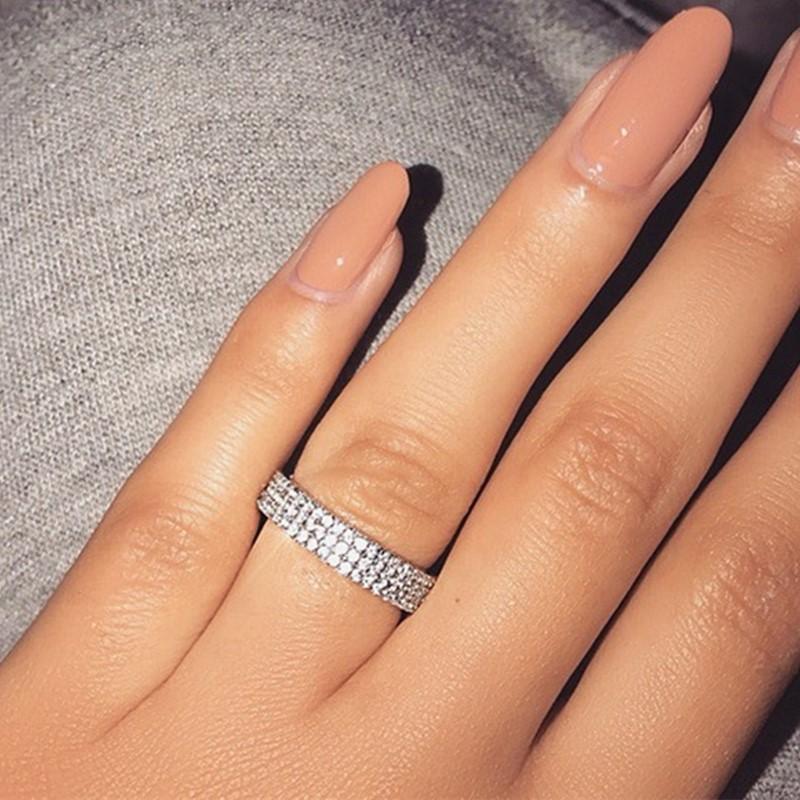 Fashion Women'S Dense Zircon Ring, Daily Versatile Ring Accessories