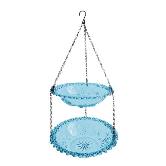 Подвесная ванна для птиц на открытом воздухе, поднос для колибри, двухслойная кормушка для диких птиц, миска для декора патио на заднем дворе