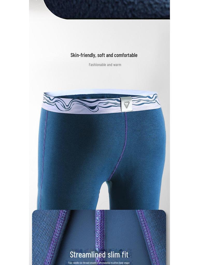 Мужские цельнокроеные брюки из толстого флиса: Теплые хлопчатобумажные колготки на зиму-осень