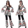 Disco Dj Hippie Costume For Unisex Party Cosplay With Spandex Material