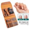 1 комплект Профессиональный набор для ухода за ногтями 16 в 1 Набор кусачек для ногтей из нержавеющей стали с чехлом из искусственной кожи Инструмент для ухода за ногтями для домашнего маникюра