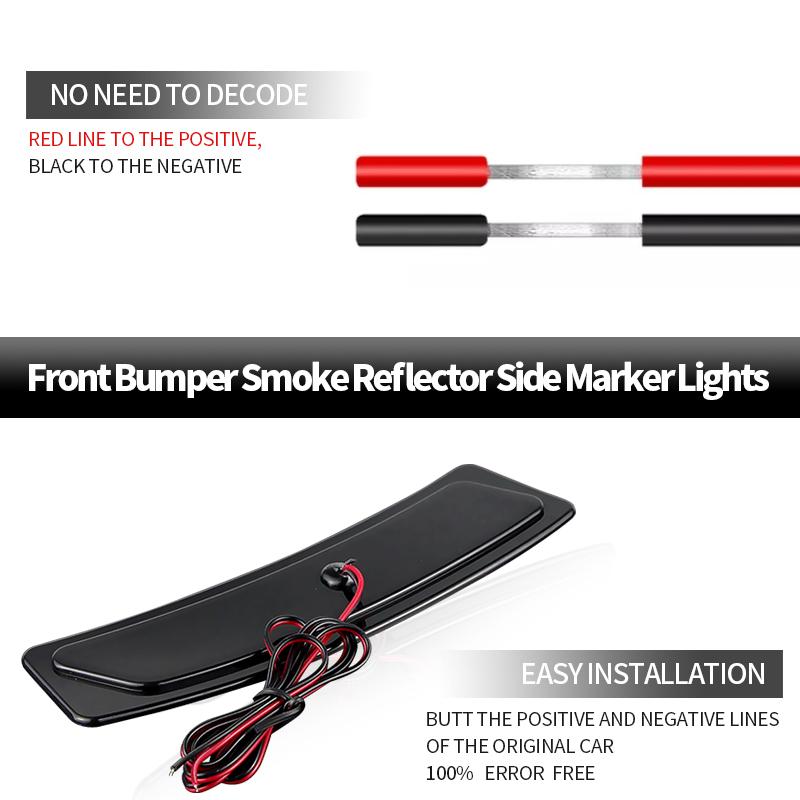 For BMW 3Series F30 F31 LCI 2016-2019 4Series F32 F33 F36 2014-2020 Front Bumper Reflector Lights Led Fender Side Marker Lamps