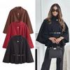 Belt Poncho Capes Women Black Cloaks Winter Coats Woman Bat Sleeve Cape Coats Fashion Women's Cape Jacket