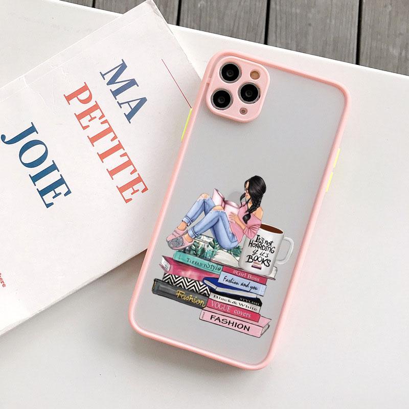 Читать книгу Кофе Девушка Чехол для телефона Милый чехол для iphone X XS XR 17 16 15 13 14 12 11 Pro Max Mini 16 15 14 Plus Ударопрочный чехол