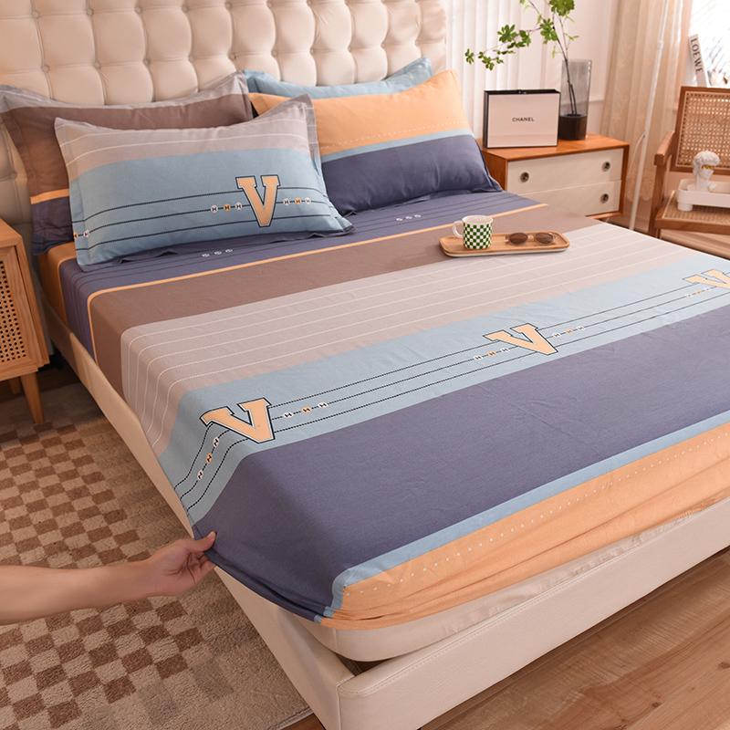 Fitted Sheet Home Bed Cover Summer Spring Winter Mattress Covers With Elastic (Without Pillowcase)
