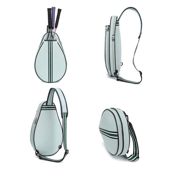 Теннисная сумка Большая вместимость Теннисный рюкзак с лямкой через плечо Водонепроницаемая сумка для ракеток через плечо для тенниса, бадминтона, пиклбола