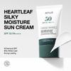 Heartleaf Silky Moisture Sun Cream SPF 50 PA++++, Korean Sunscreen for Face, Korean Skincare, Korean Makeup Base, Niacinamide, Fragrance Free,Travel