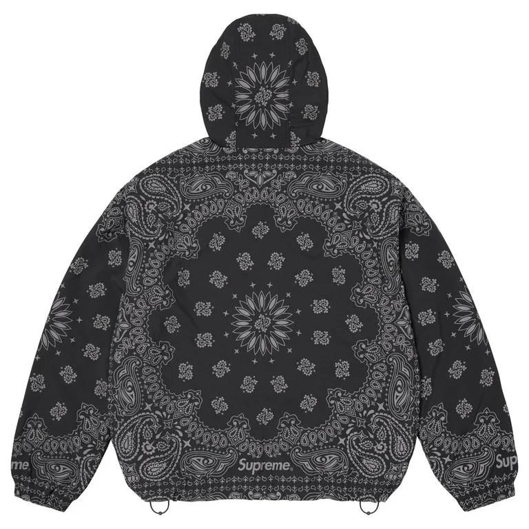 Supreme Reflective Bandana Anorak Black