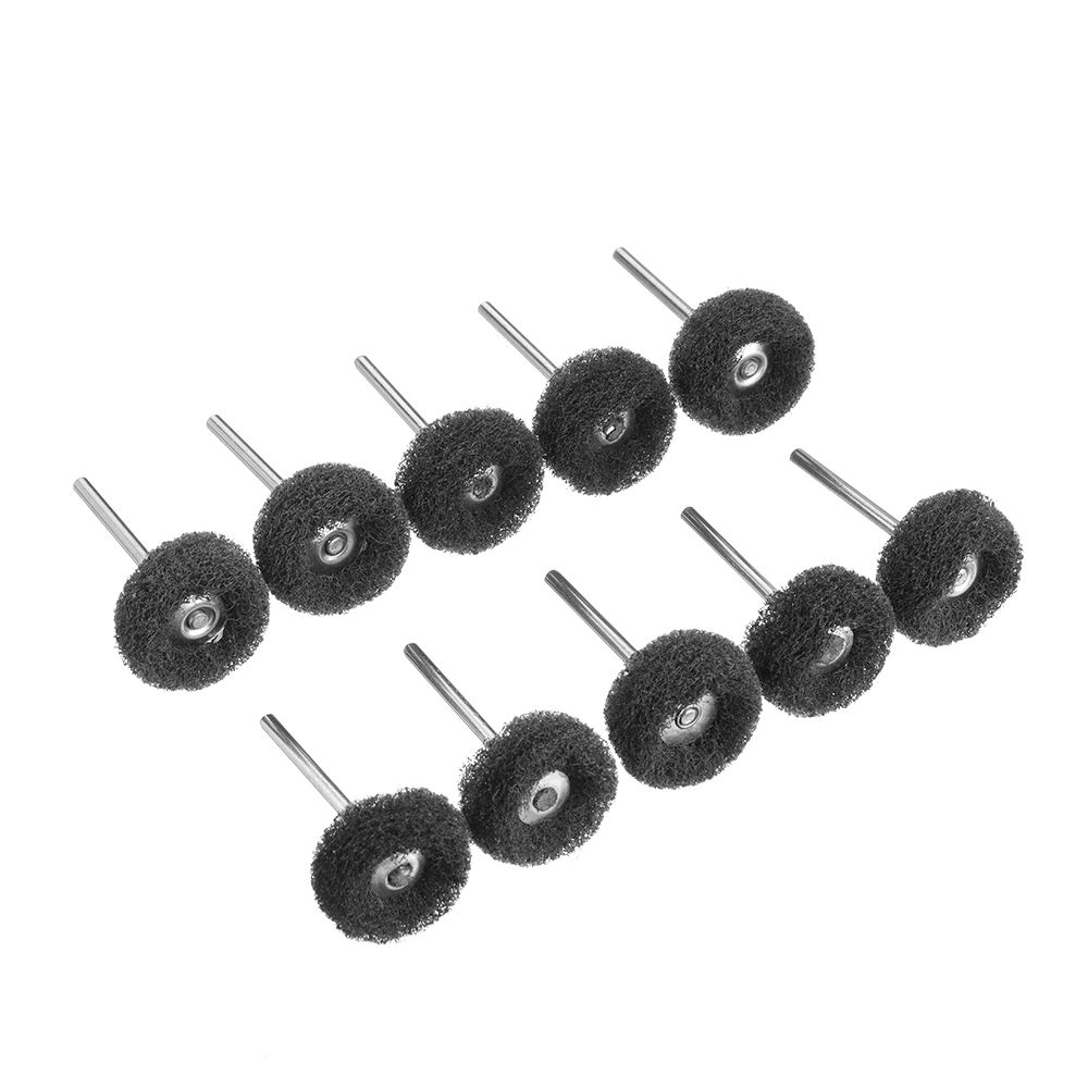 10pcs Abrasive Sanding Accessories Drill Abrasive Brush Polishing Wheel with 3mm Shank Nylon Buffing