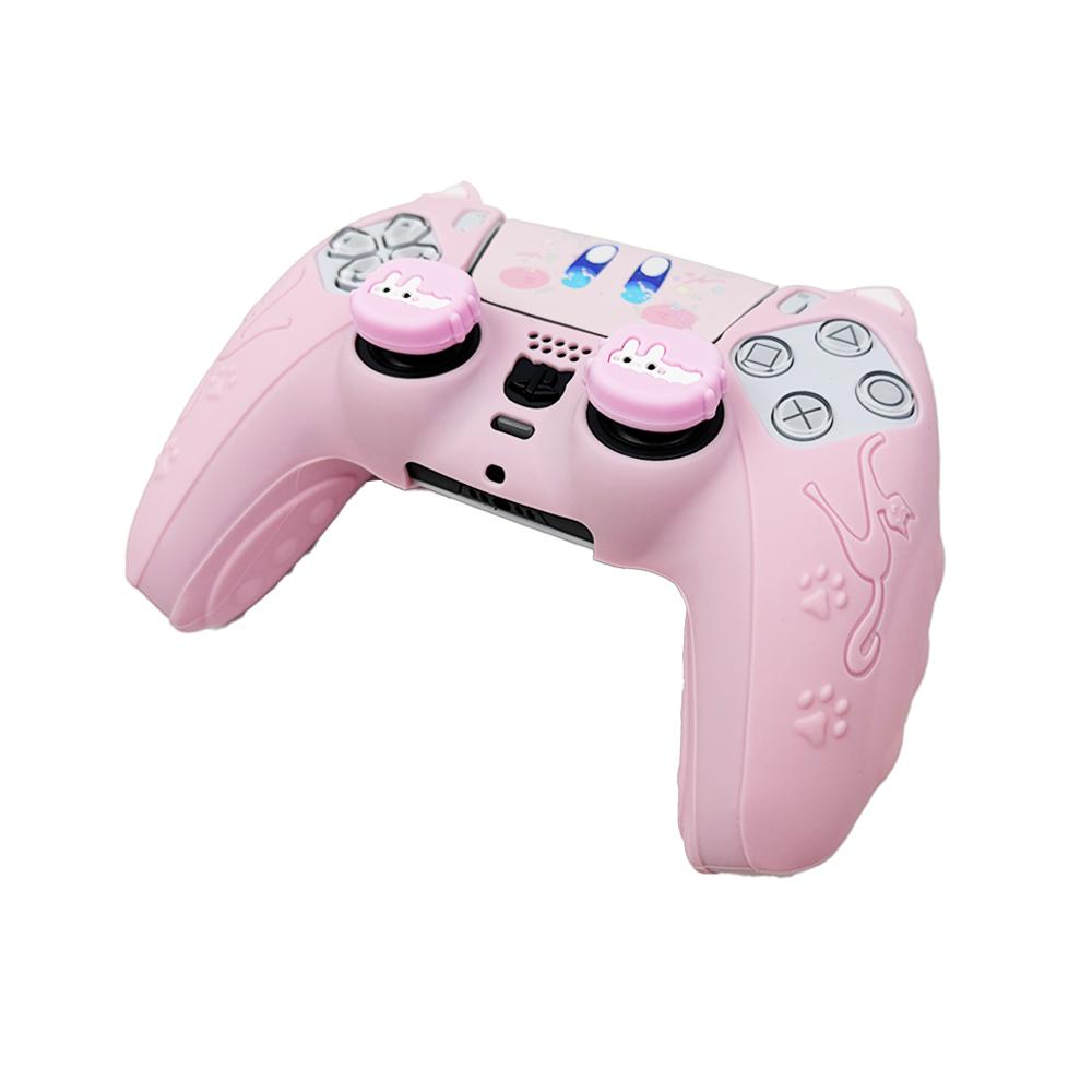 VILCORN Anti-Slip Silicone Case for PS5 Controller with Thumb Grips – Shockproof Skin Cover for DualSense Gaming Accessories