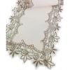 [R7682] - Doily Table Runner 'Belle Époque' Taupe White - 88x41 Cm